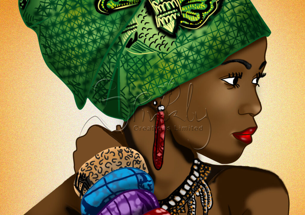 African Woman with Ankara Fashion - Spinkly Creations